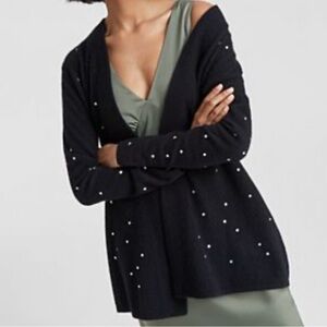 Nic + Zoe Black Twinkle Cardigan Brand New With tags detail of sparkle